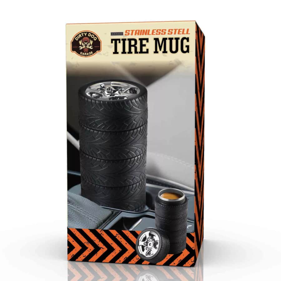 Dirty Dog Garage Stainless Steel Tire Mug: $12