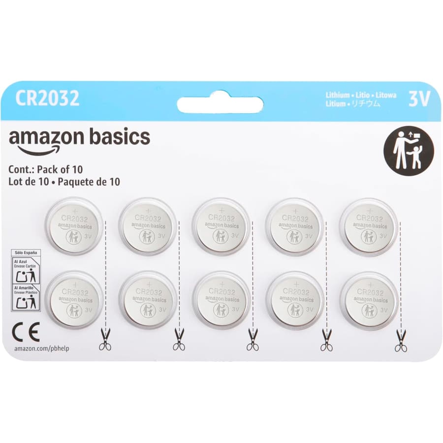Amazon Basics CR2032 Lithium Batteries 10-Pack: $7.59 w/ Prime Amazon Basics CR2032 Lithium Batteries 10-Pack: $7.59 w/ Prime