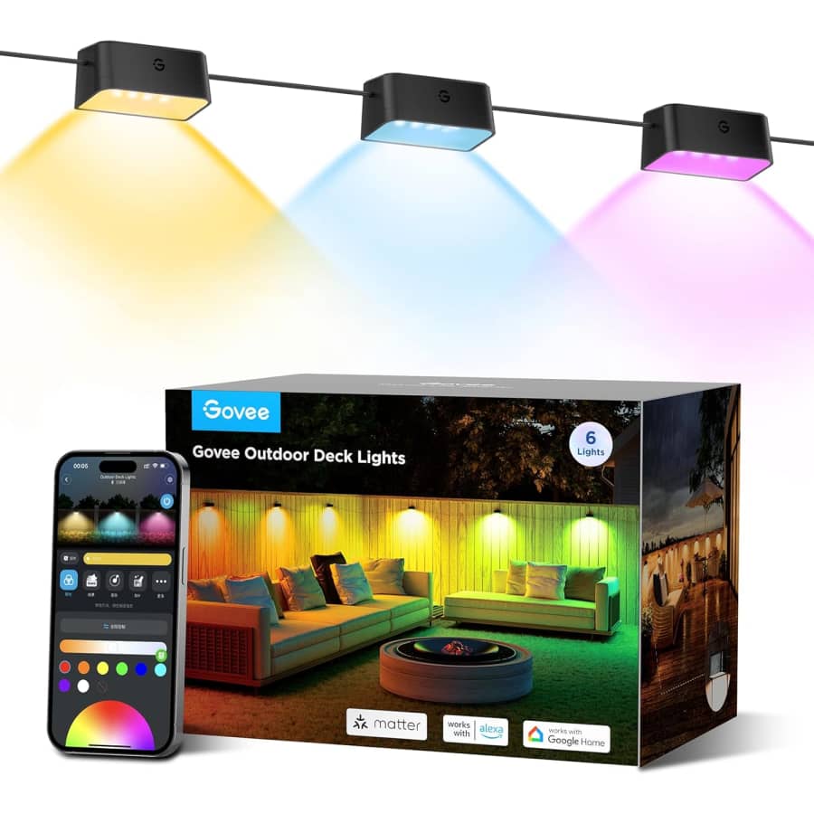 Govee RGBIC Outdoor Deck Lights 6-Pack: $50 Govee RGBIC Outdoor Deck Lights 6-Pack: $50