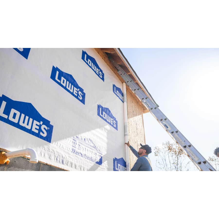 Lowe's 1,350-sq. ft. Water Resistant House Wrap: $99 Lowe's 1,350-sq. ft. Water Resistant House Wrap: $99