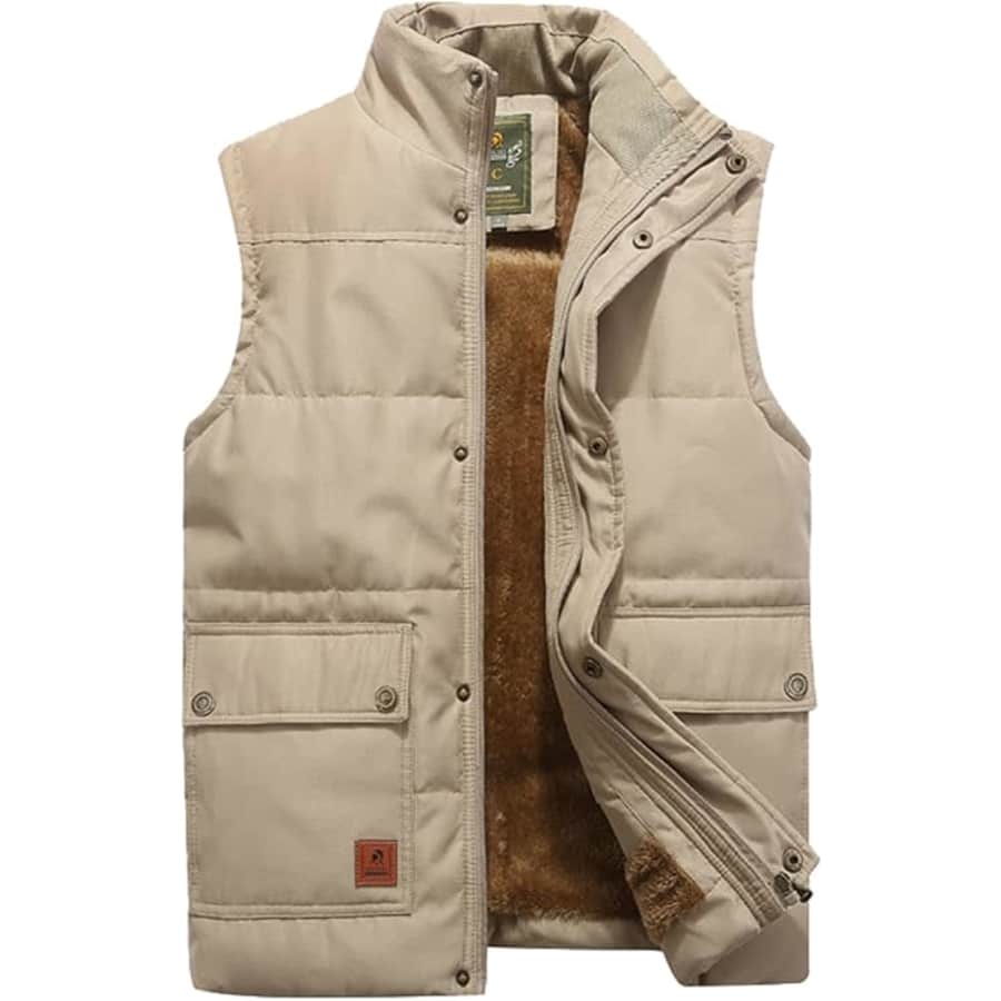 VtuAOL Men's Outerwear Winter Puffer Vests: From $13.25