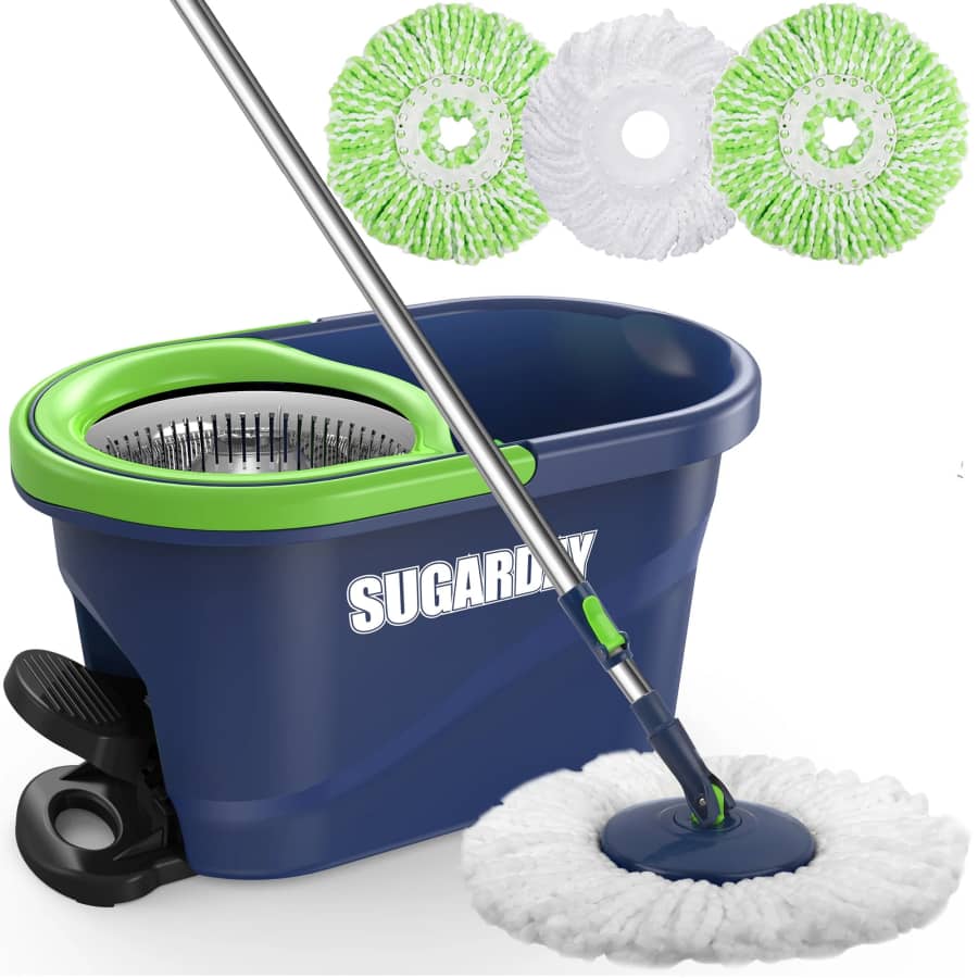 Spin Mop and Bucket with Wringer Set: $29