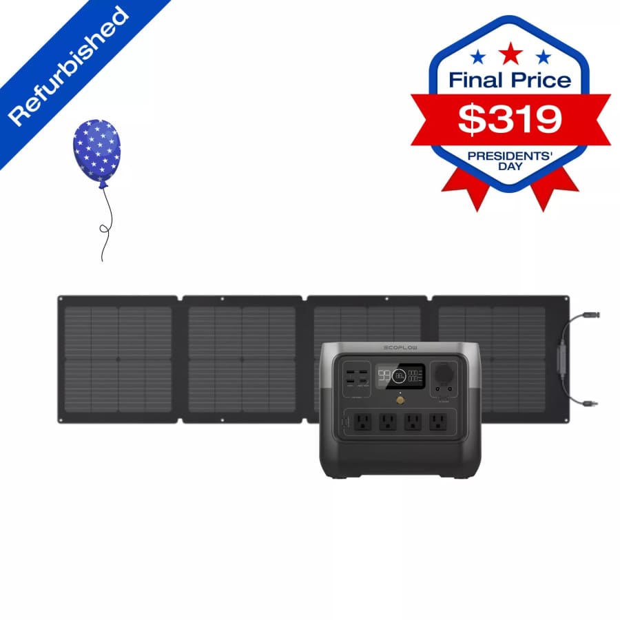 Certified Refurb EcoFlow River Pro 2 768Wh Solar Generator w/ 110W Solar Panel: $309
