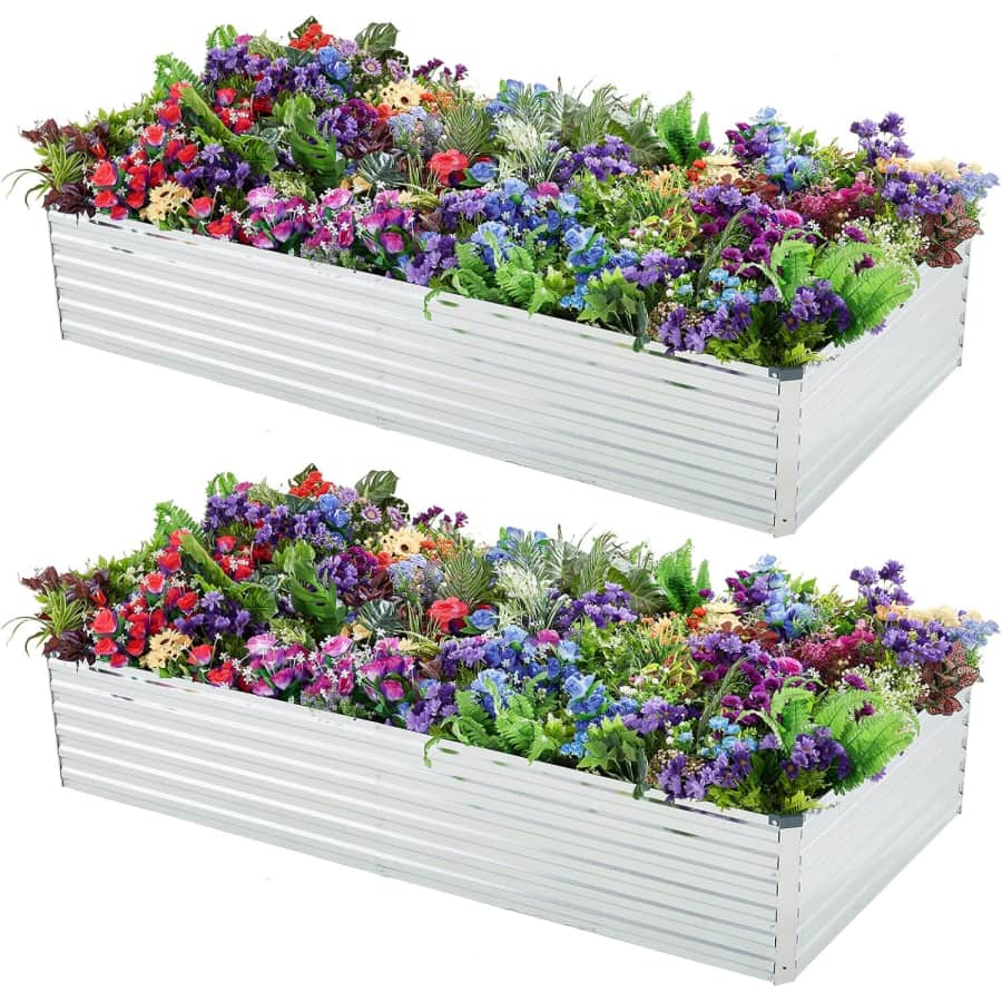 Meberam 6x3x1-Foot Galvanized Raised Garden Bed 2-Pack: $50
