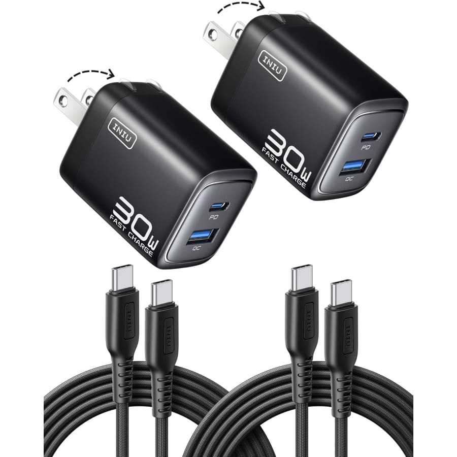 INIU 30W USB-C Charger Block 2-Pack: $16.19