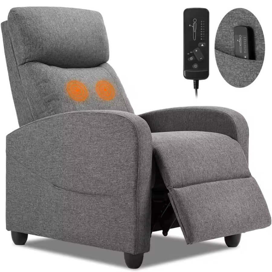JHK Adjustable Massage Recliner Chair: $79.27 JHK Adjustable Massage Recliner Chair: $79.27