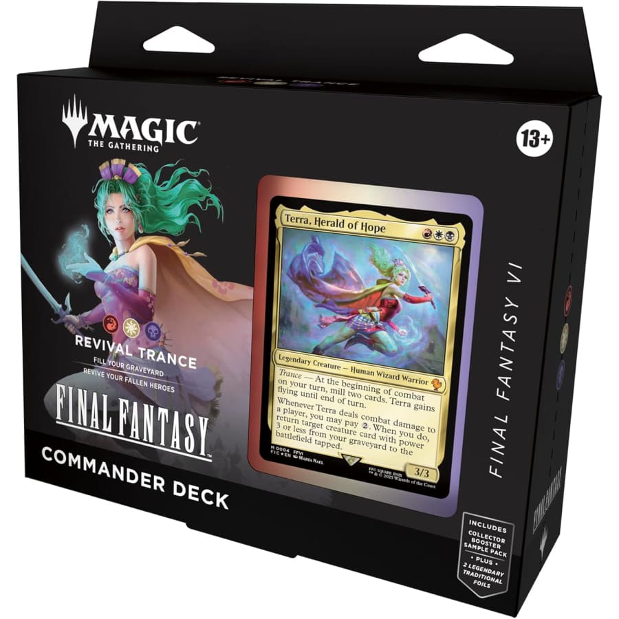 Magic: The Gathering Final Fantasy VI Revival Trance Commander Deck: $39.48 Magic: The Gathering Final Fantasy VI Revival Trance Commander Deck: $39.48