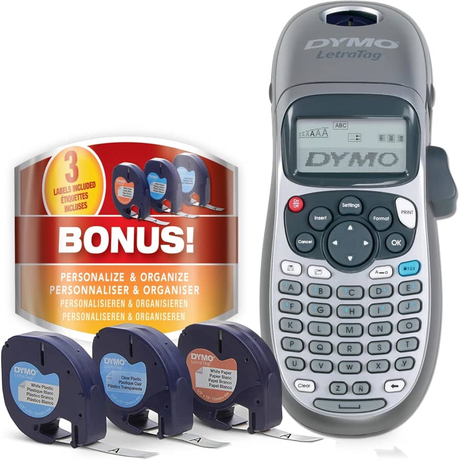 Dymo LetraTag 100H Plus Handheld Label Maker Bundle: $33.82