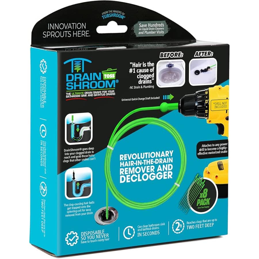 DrainRoom Toss-Disposable Hair Clog Remover: $8.99