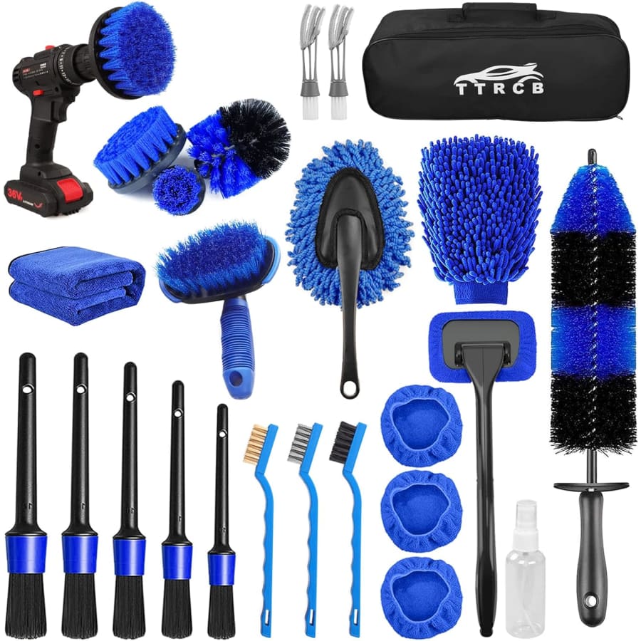 26-Piece Car Detailing Brush Set: $22 26-Piece Car Detailing Brush Set: $22