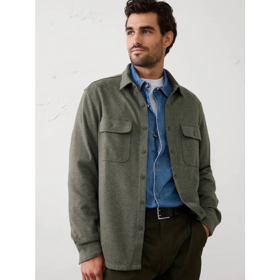 Banana Republic Factory Men's Standard-Fit Knit Chamois Shirt: $11