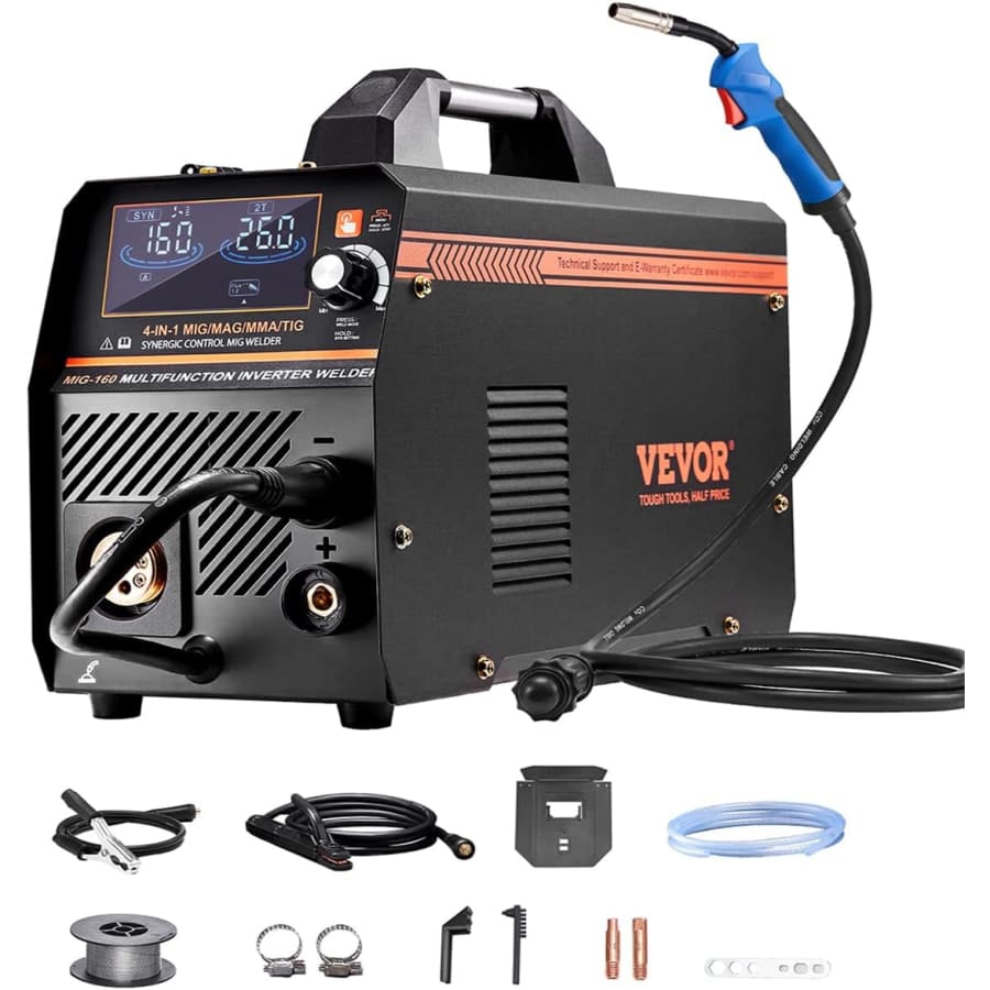 Vevor 160A 4-in-1 Synergic MIG Welding Machine: $107.99