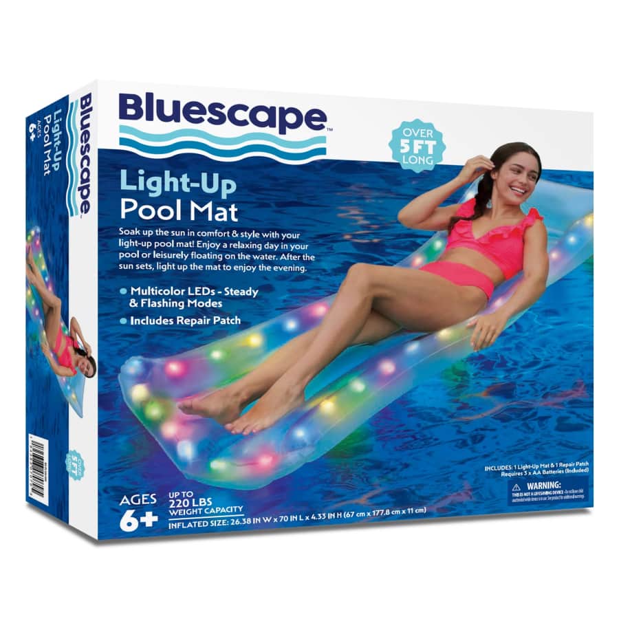 Bluescape Light-Up Pool Mat: $9.97