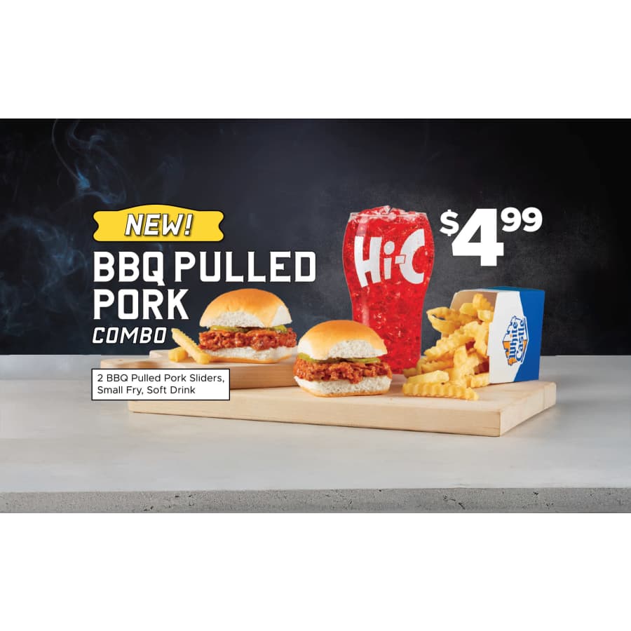 White Castle BBQ Pulled Pork Slider Combo: $4.99