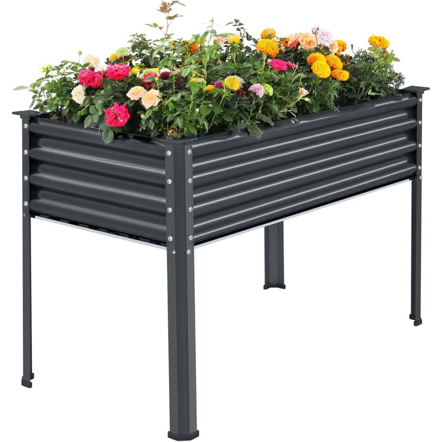 Land Guard 48"×24"×32" Galvanized Raised Garden Bed: $42
