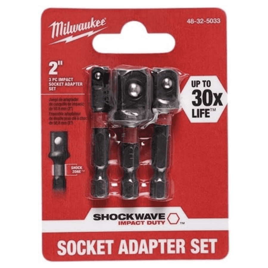 Milwaukee Shockwave Socket Adapter Set: $6.99 Milwaukee Shockwave Socket Adapter Set: $6.99