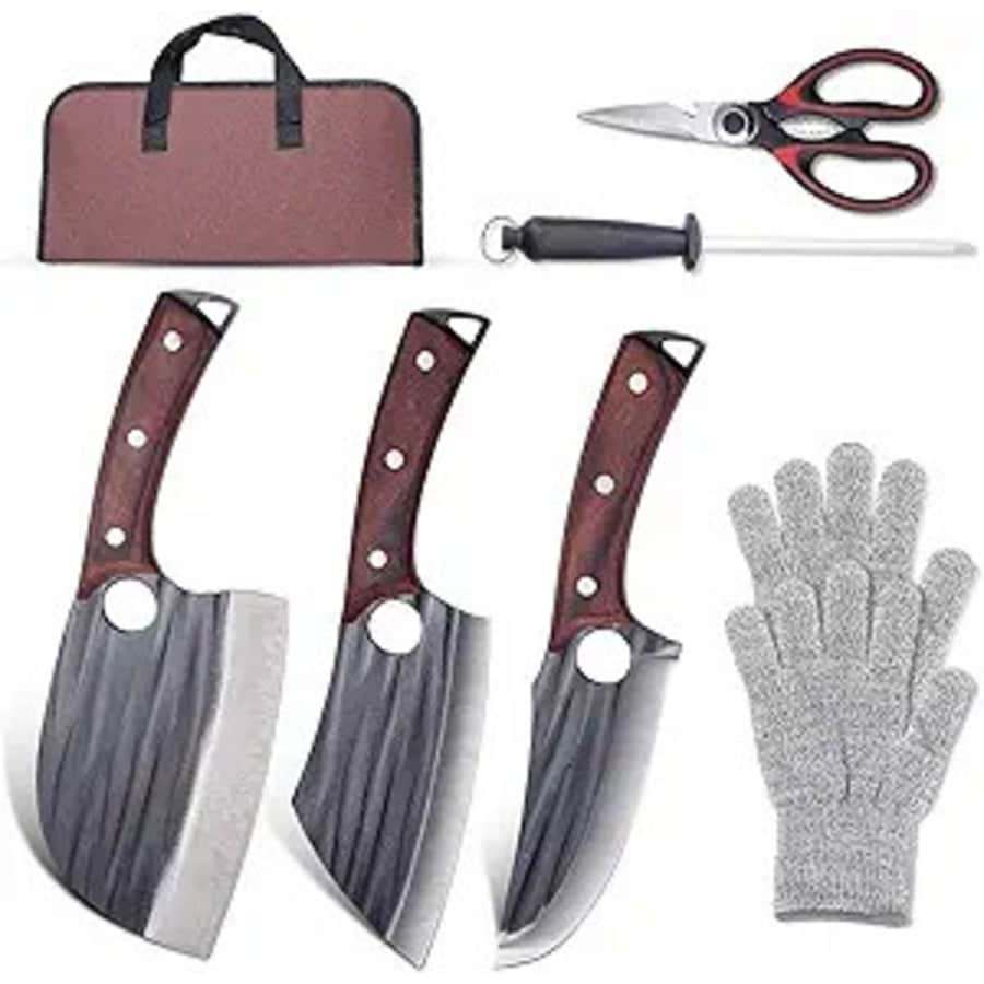 Xnarlath Butcher Chef Knife Set w/ Bag: From $20