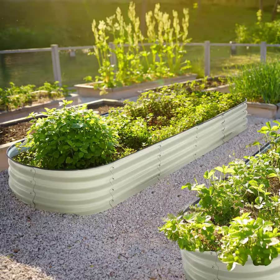 Veikous 8 ft. x 2 ft. x 1 ft. Galvanized Raised Garden Bed: $54