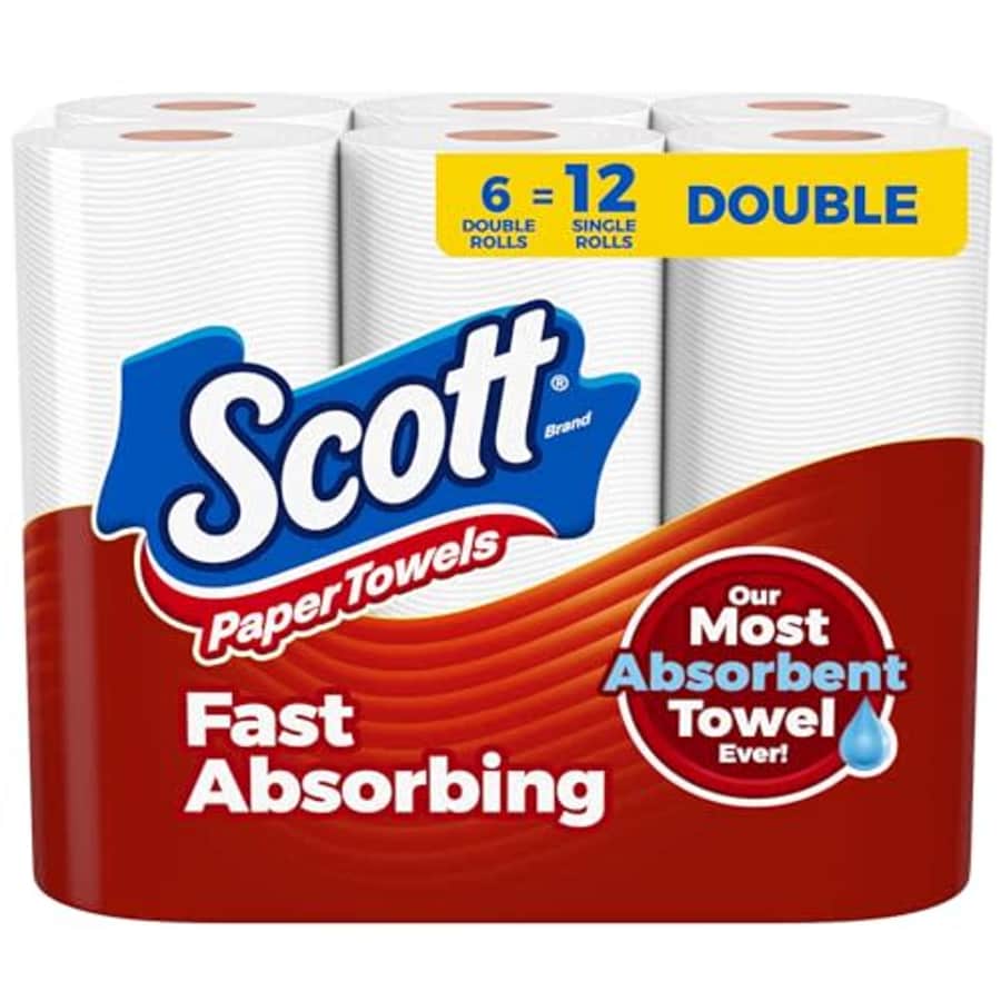 Scott Paper Towels Double Roll 6-Pack: $6.50 via Sub & Save Scott Paper Towels Double Roll 6-Pack: $6.50 via Sub & Save