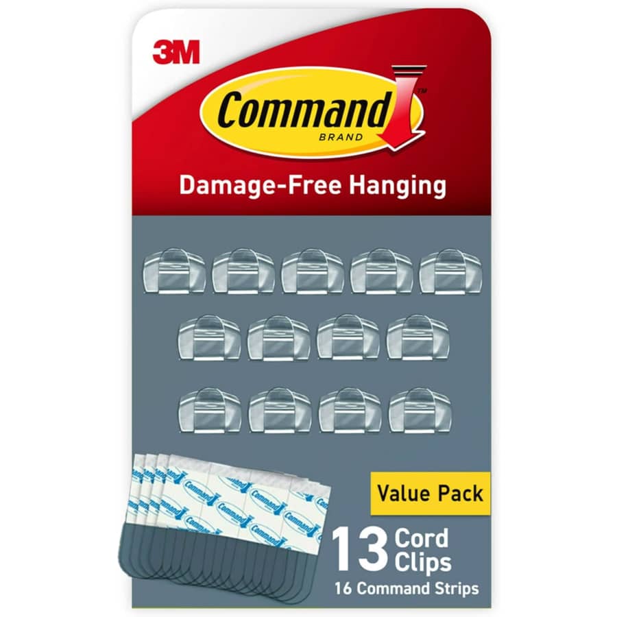 Command Round Cord Clips 13-Pack w/ 16 Strips: $8.83