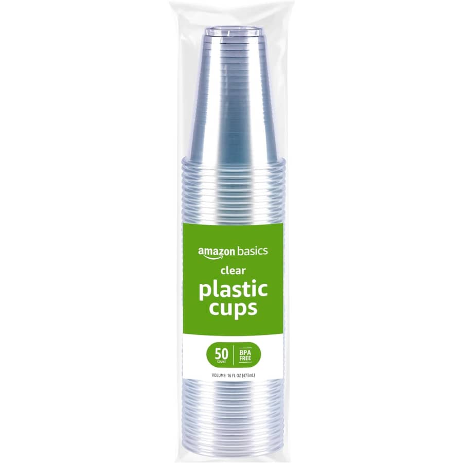 Amazon Basics Disposable Clear Plastic 16-oz Cup 50-Pack: $4.24 Amazon Basics Disposable Clear Plastic 16-oz Cup 50-Pack: $4.24