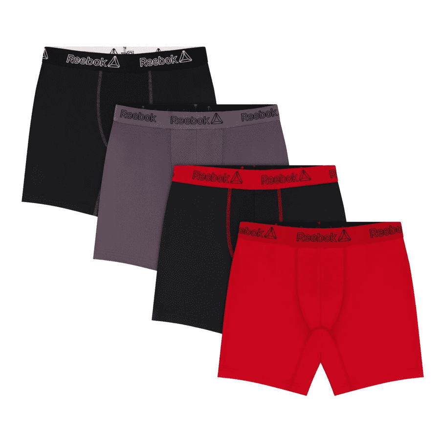 Reebok Men's Boxer Briefs 4-Pack (Size M): $10