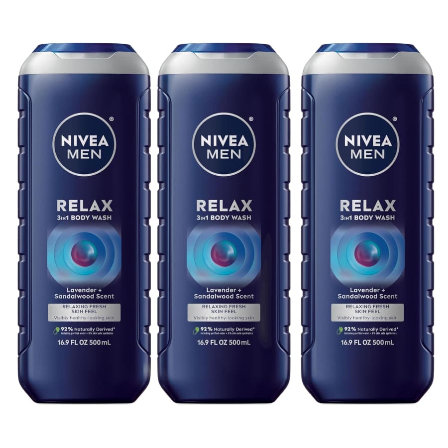 Nivea Men Relax 3-in-1 Body Wash 3-Pack: $12 via Sub & Save