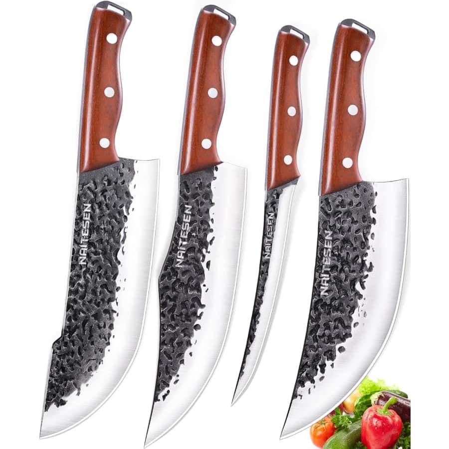 4-Piece Butcher and Kitchen Knife Set: $30