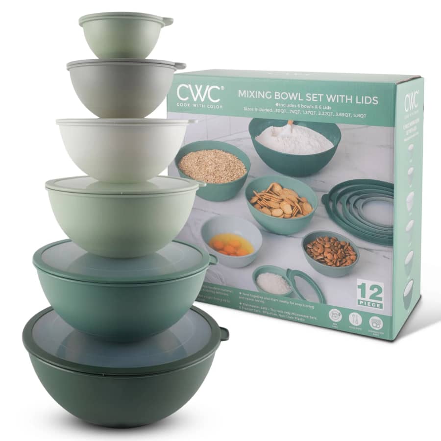 Cook with Color 12-Piece Mixing Bowl Set: $10