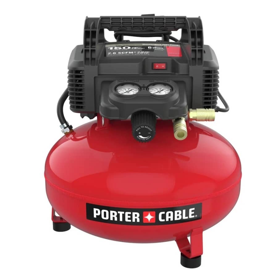 Porter-Cable 6-Gallon 150-PSI Electric Pancake Air Compressor: $135.99 Porter-Cable 6-Gallon 150-PSI Electric Pancake Air Compressor: $135.99