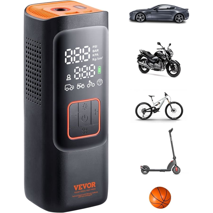 Vevor Tire Inflator Portable Air Compressor: $19