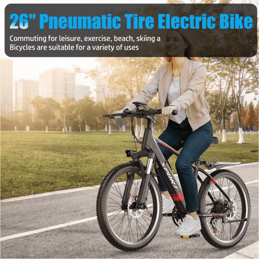750W 7-Speed eBike: $326