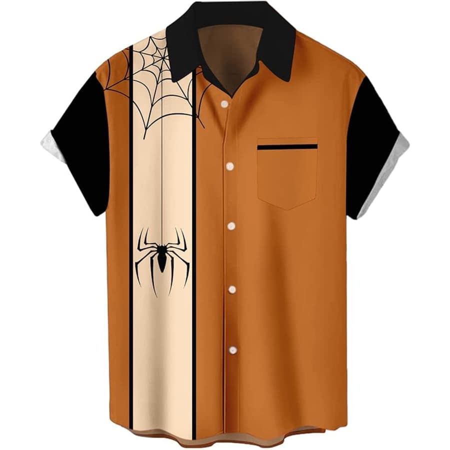 Deer Lady Men's Halloween Button Down Shirt: $12