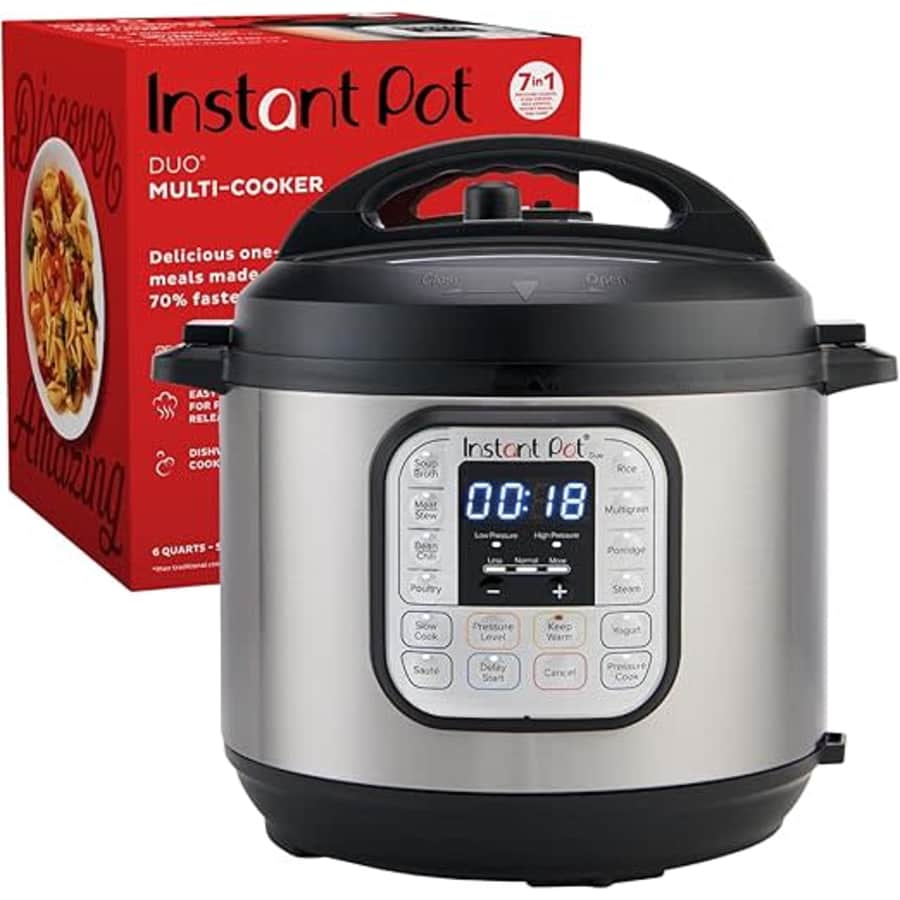 Instant Pot Duo 7-in-1 6-Quart Pressure Cooker: $65