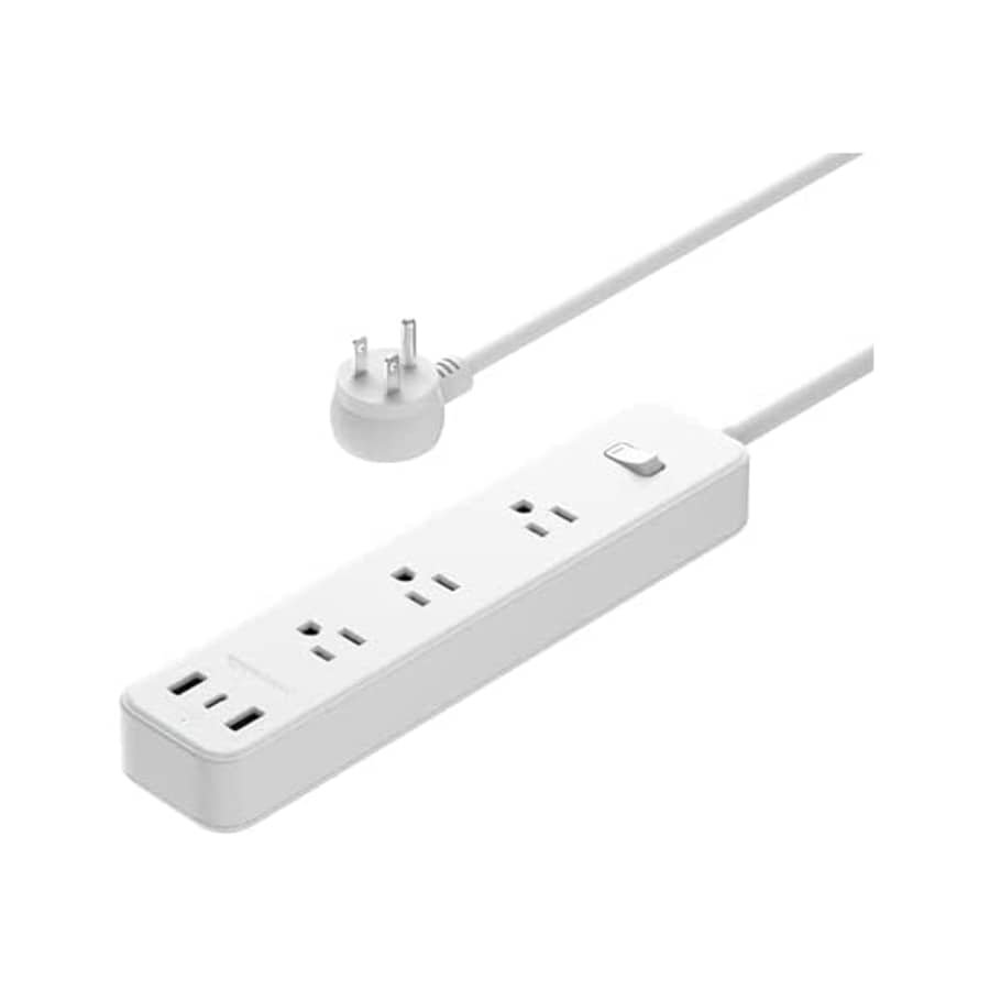 AmazonBasics 3-Outlet/USB 5-Foot Power Strip Extension Cord: $6.99 AmazonBasics 3-Outlet/USB 5-Foot Power Strip Extension Cord: $6.99