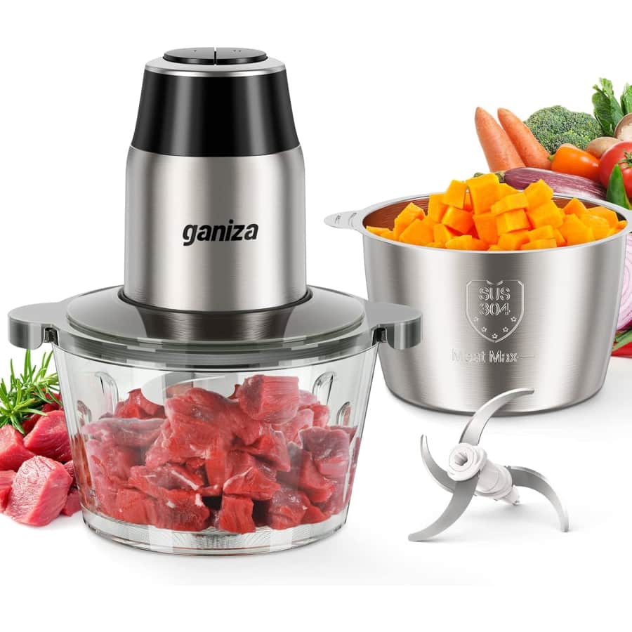 Electric Food Processor w/ Meat and Vegetable Choppers: $30 w/ Prime