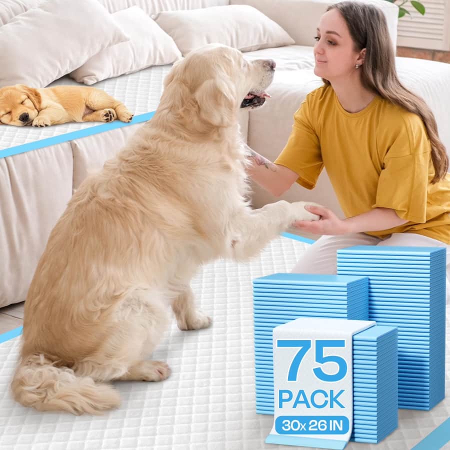 Petribe 30"×26" Puppy Pads 75-Count: $10