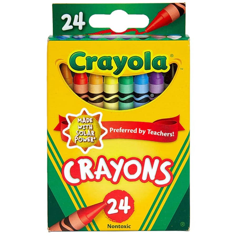Crayola Crayons 24-Pack: 50 cents Crayola Crayons 24-Pack: 50 cents