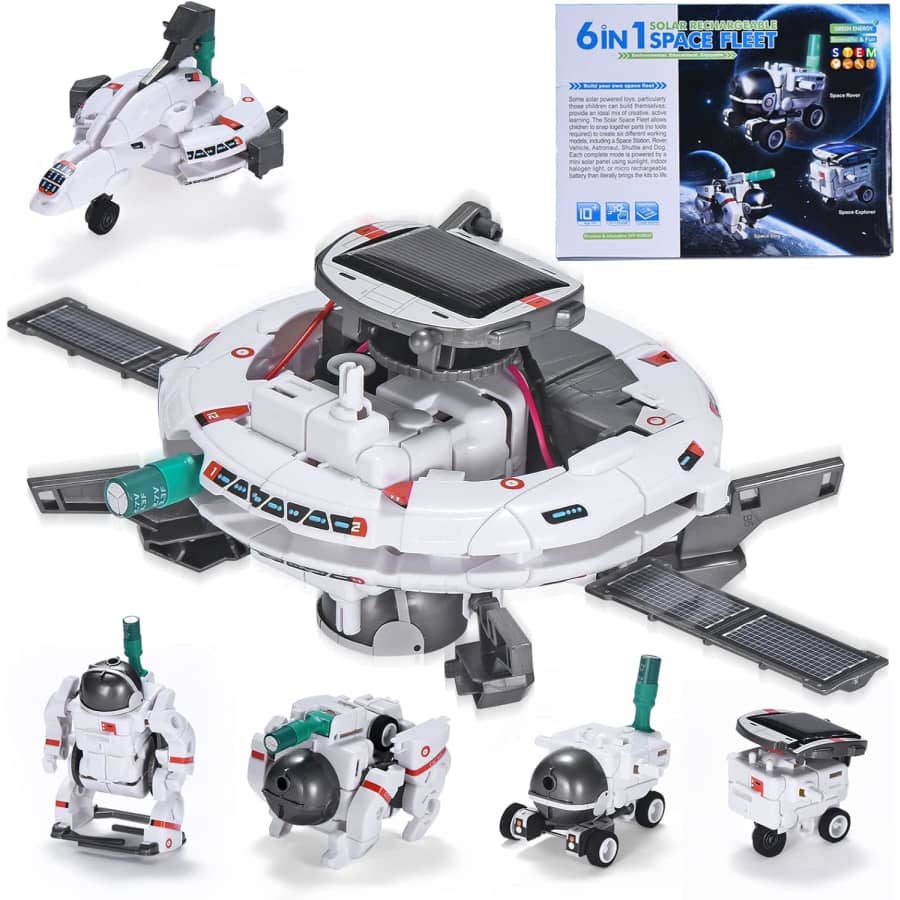 Solar Rechargeable 6-in-1 Space Fleet: $9.99
