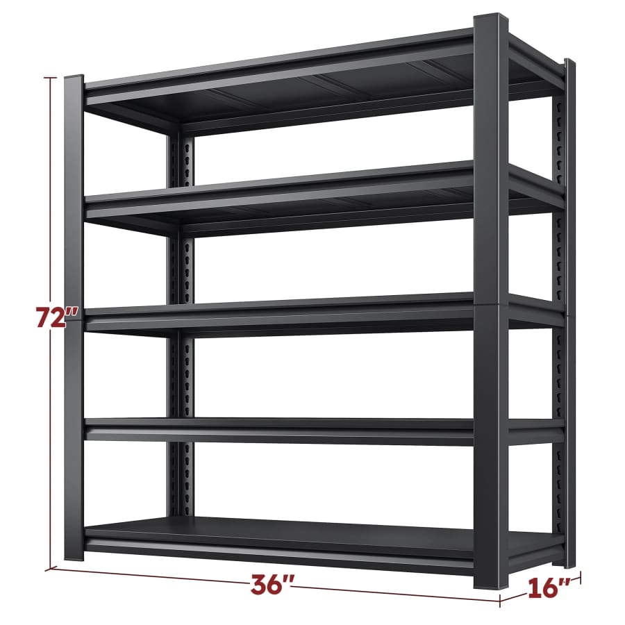 REIBII 72" Heavy-Duty 5-Tier 3,000-lbs. Shelving Unit: $66 REIBII 72" Heavy-Duty 5-Tier 3,000-lbs. Shelving Unit: $66