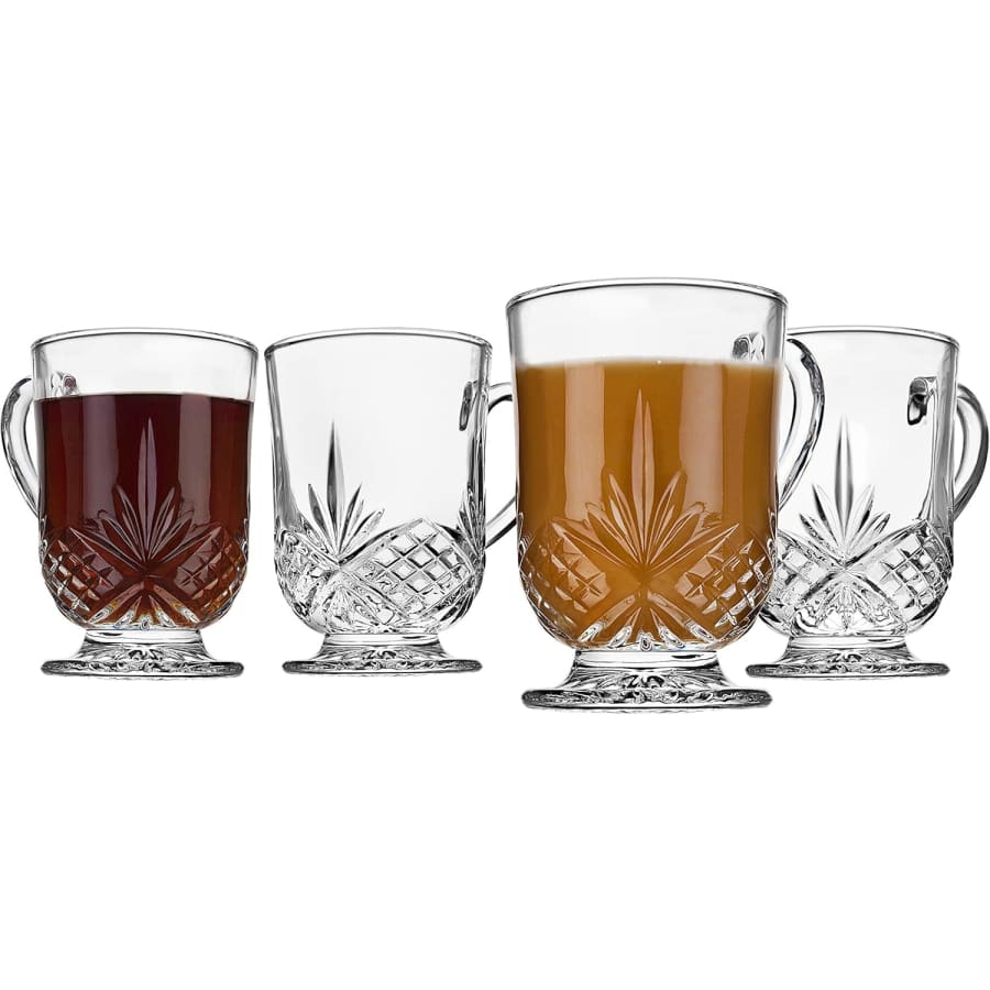 Godinger Coffee Mugs, Tea or Hot Water Glass Cups 4-Pack: $23
