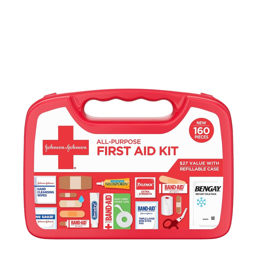 Johnson & Johnson All-Purpose Portable Compact First Aid Kit: $11 via Sub & Save Johnson & Johnson All-Purpose Portable Compact First Aid Kit: $11 via Sub & Save
