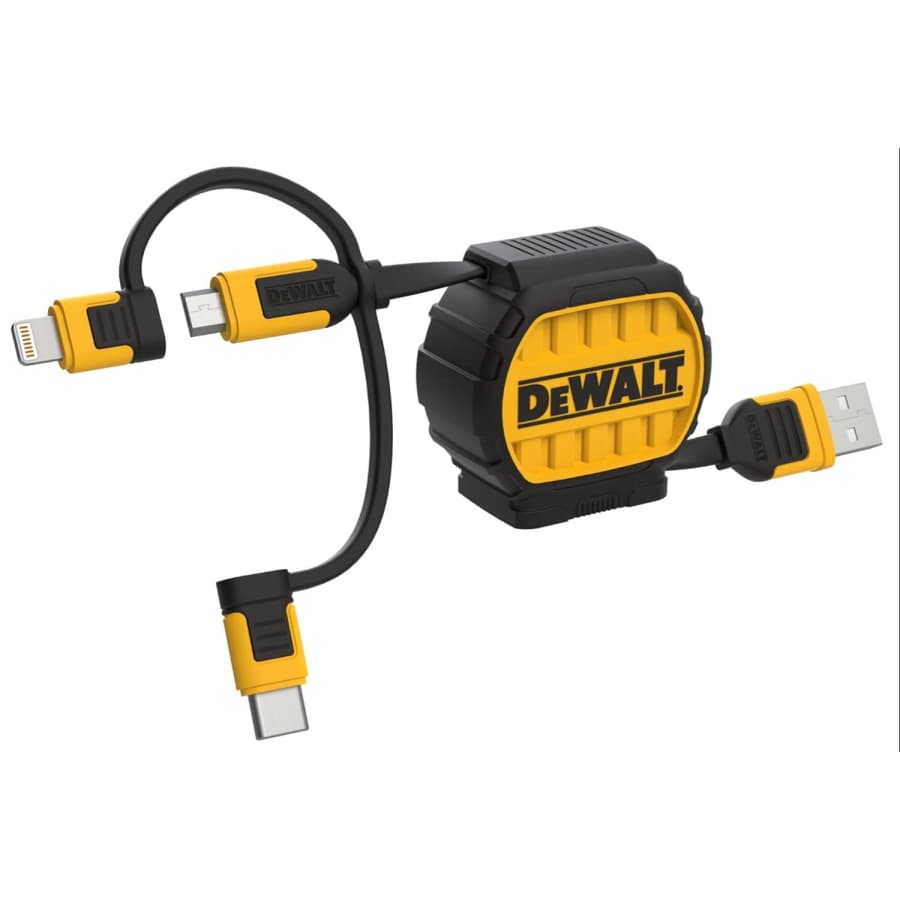 DeWalt 3-in-1 Retractable Multi Charging Cord: $25