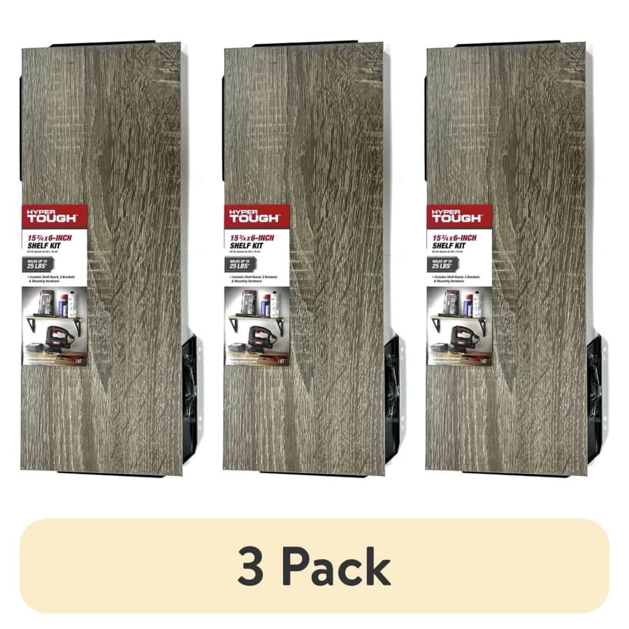 Hyper Tough Laminated Wood Shelf 3-Pack: $13 Hyper Tough Laminated Wood Shelf 3-Pack: $13