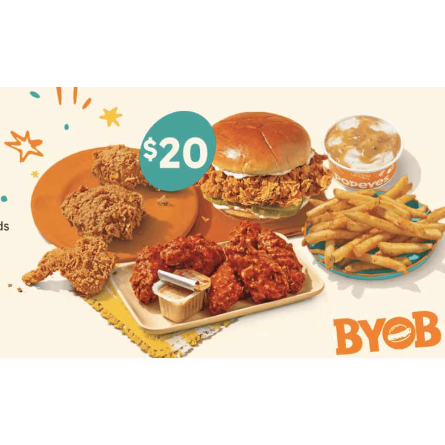 Popeyes Build Your Own Bundle: $20