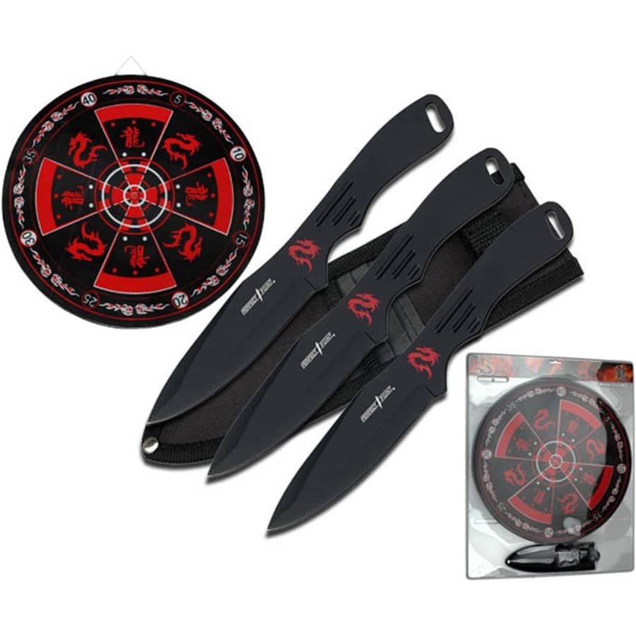 Perfect Point 3-Count Throwing Knives & Target Board Set: $16.24