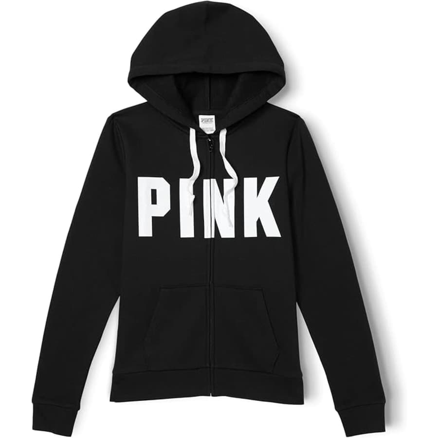 Victoria's Secret Women's Pink Logo Full-Zip Sweatshirt: $19.99