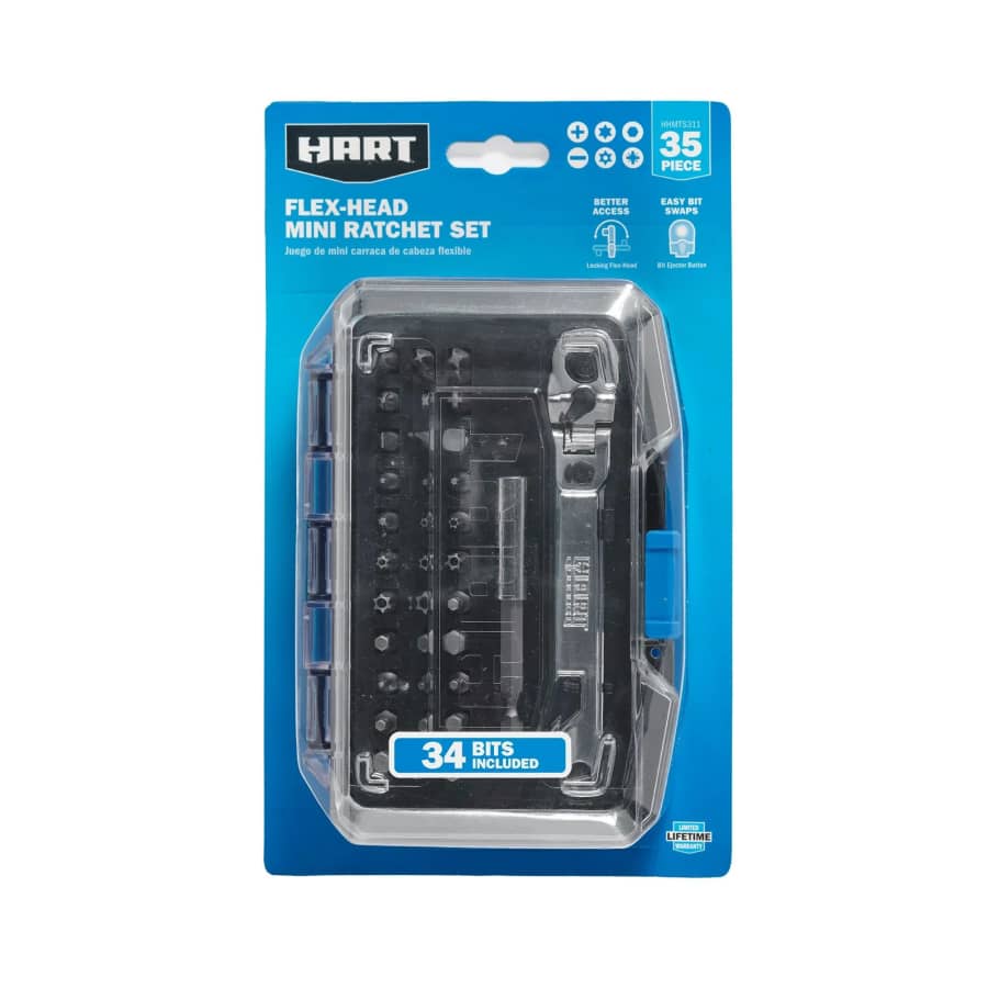 Hart 35-Piece Flex-Head Mini Ratchet Set: $20 Hart 35-Piece Flex-Head Mini Ratchet Set: $20
