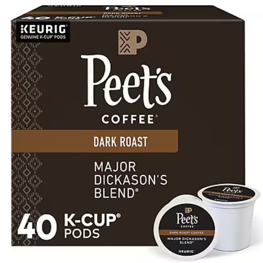 Peet's Coffee Major Dickason's Blend Single-Serve Keurig K-Cup Pod 40-Pack: $22 Peet's Coffee Major Dickason's Blend Single-Serve Keurig K-Cup Pod 40-Pack: $22