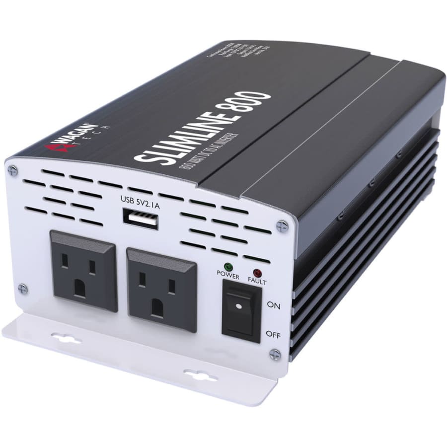 Wagan SlimLine 800W 12V DC to 115V AC Power Inverter: $50 Wagan SlimLine 800W 12V DC to 115V AC Power Inverter: $50